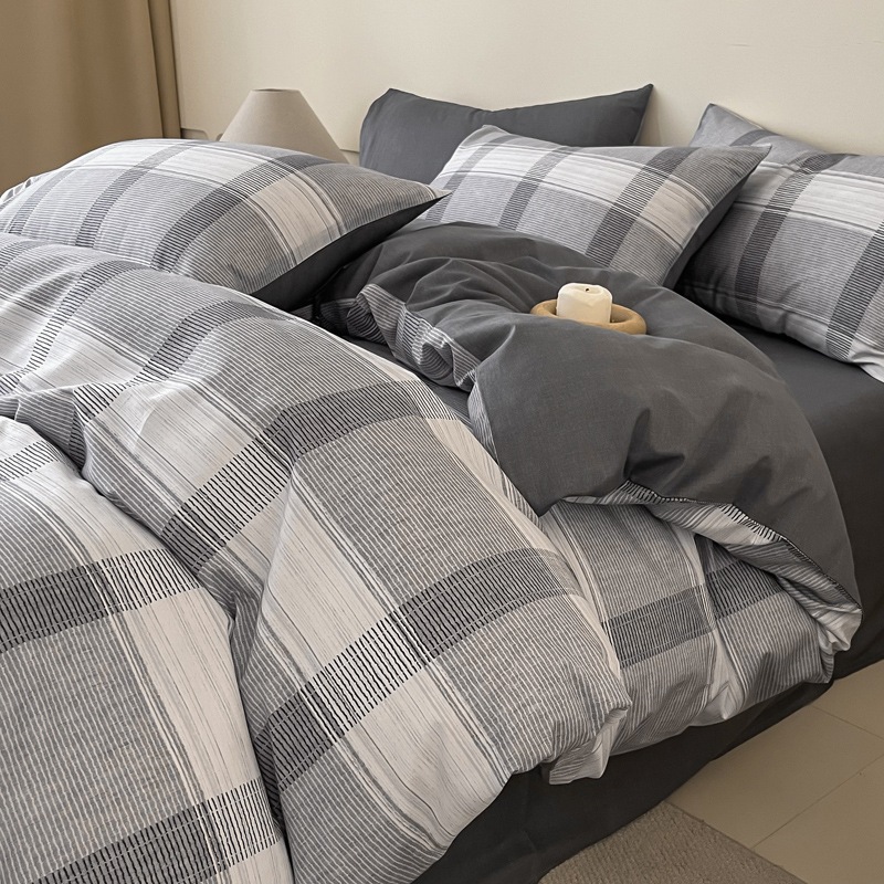 布団カバー純綿ベッド4点セット全綿シンプルシートシーツ3点セットベッド3点セット軽量高級