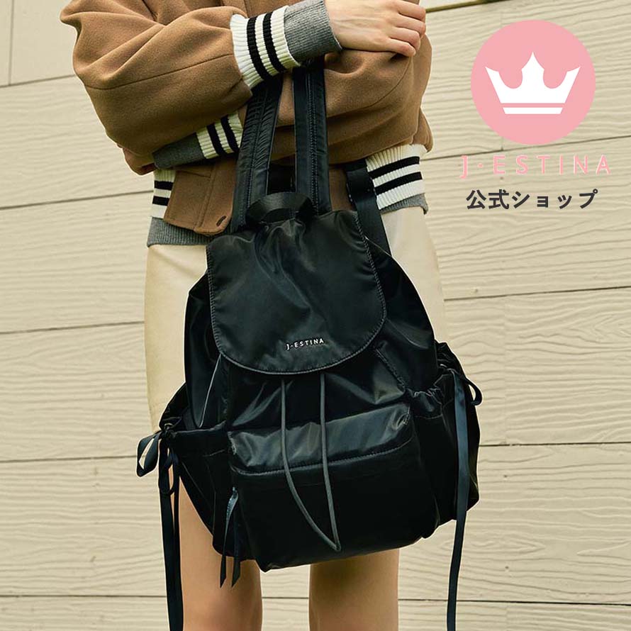 BALLO リボンフラップバックパック(BLACK) 韓国ドラマ 韓国ファッション レディース アクセサリー お歳暮記念日