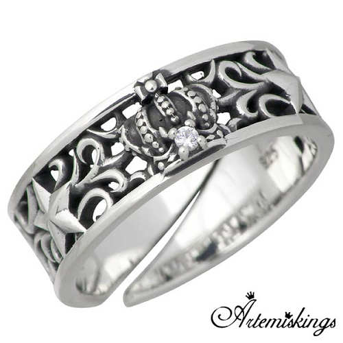 アルテミスキングス ARTEMIS KINGS クラウン スター シルバー リング クリアキュービック 王冠 指輪 アクセサリー 1121号 シルバー 925 AKR0016