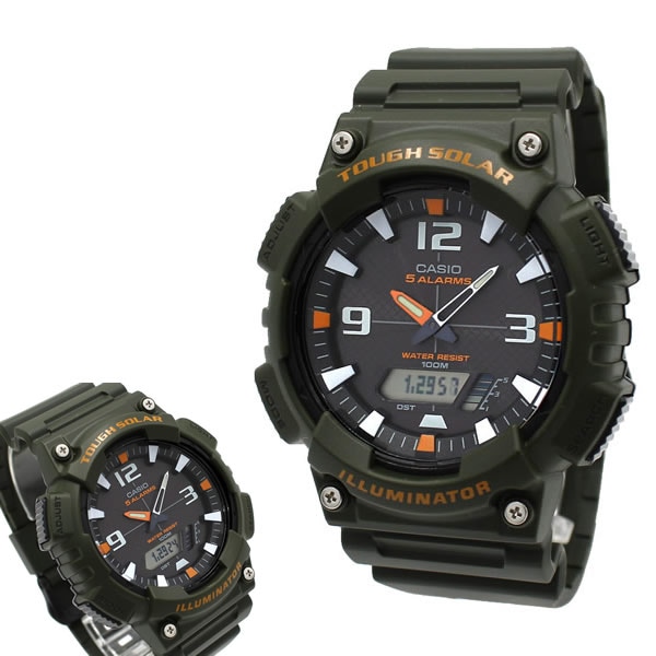 腕時計 STANDARD AQ-S810W-3AVDF タフソーラー 腕時計 グレー カーキ ウォッチ メンズ 【BOXなし】
