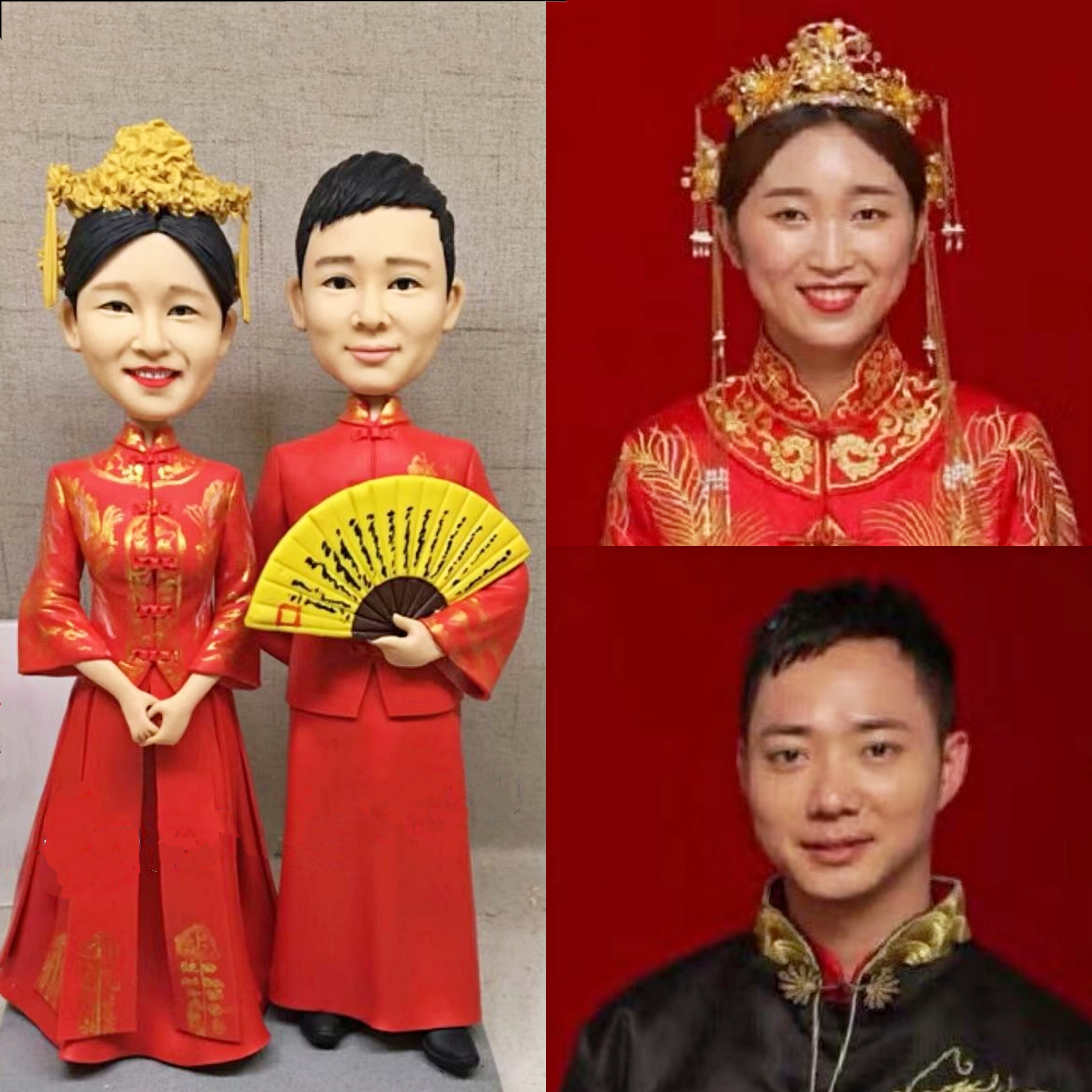 【オーダーメイド】3D肖像画 似顔絵 人形 フィギュア 結婚祝い 周年記念日 カップル 彼氏 彼女 夫婦 両親 贈呈品 記念品