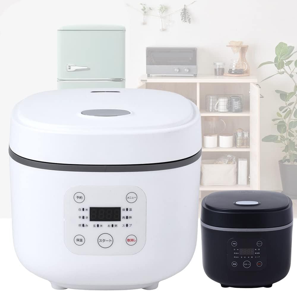 iimono117 炊飯器 マイコン式 3合 一人暮らし 早炊き35分 炊き分けメニュー5種 白米 玄米 お粥 炊き込み スープ お手入れ簡単 コンパクト シンプル設計 (ホワイト)