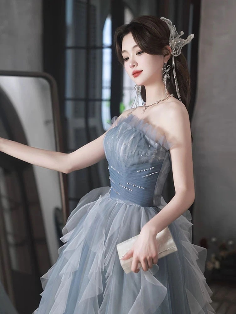 2025 ブルーベルカントソロパフォーマンス衣装学生美術試験ドレス森学部ホスト