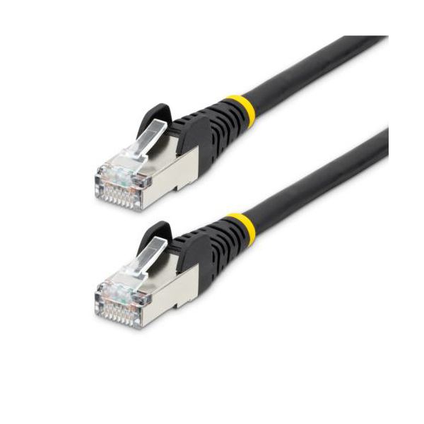 （まとめ） StarTech.com カテゴリー6A LANケーブル 1.5m ブラック NLBK-150-CAT6A-PATCH 1本 (×3セット)