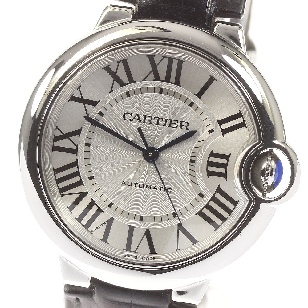 カルティエ CARTIER W69017Z4 バロンブルー 36ｍｍ 自動巻き ボーイズ 保証書付き_821246【中古】