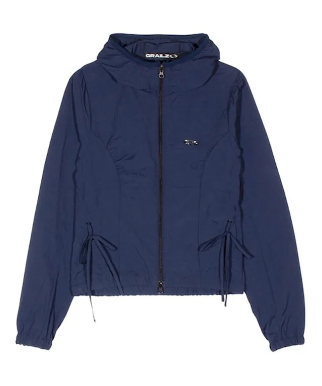 SHIRRING HOODIE WINDBREAKER [NAVY]
