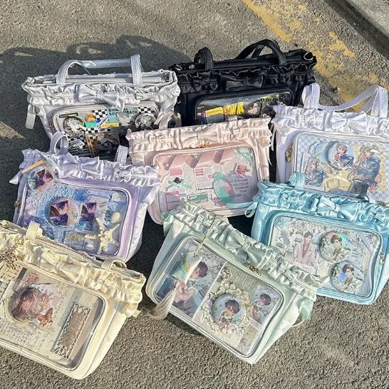 Lolitaトート女性カバンは斜めに肩を掛けます