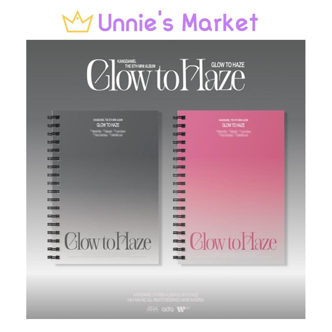 [SET/SITE POB] KANG DANIEL - Glow to Haze Photobook Ver. (Glow ver., Haze ver.) + Fan-made Photocard