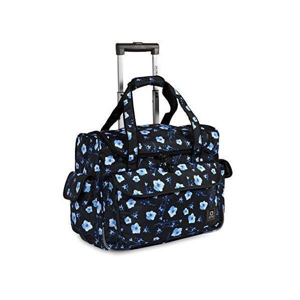 J World New York Donna Rolling Travel Tote， Night Bloom， One Size 並行輸入品
