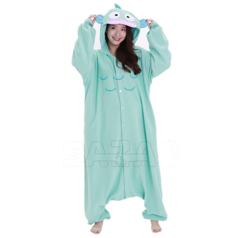 コスプレ 仮装 SAZAC(サザック) フリース着ぐるみ ハンギョドン 【 大人用 男性用 メンズ サンリオ 衣装 キグルミ パジャマ 男女兼用 ハロウィン レディース 可愛い かわいい アニメ 余興