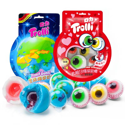 Troli 正規品 地球グミ Youtube insで話題 咀嚼音 目玉グミ 韓国 お菓子 スイーツ 120個入
