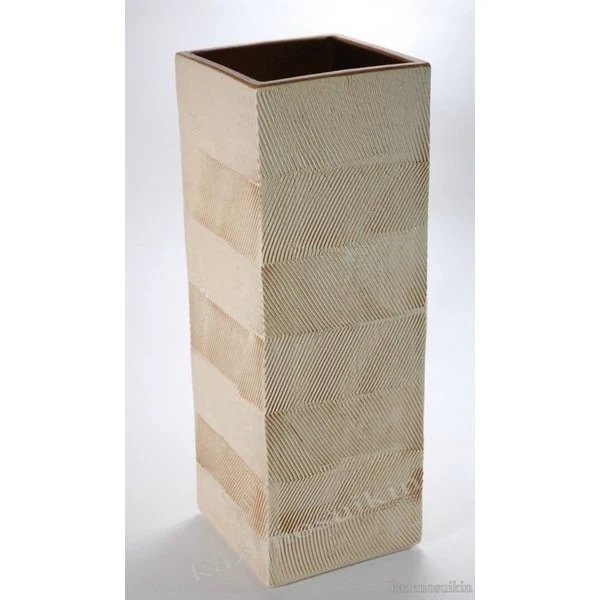 白泥スコール傘立　（信楽焼き・陶器・傘立て・梅雨・雨・玄関・収納・B038-02）