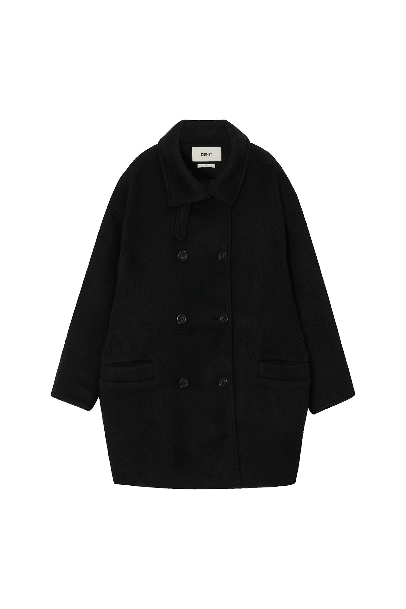 【DEINET】 DOLLY OVERFIT HALF COAT : BLACK
