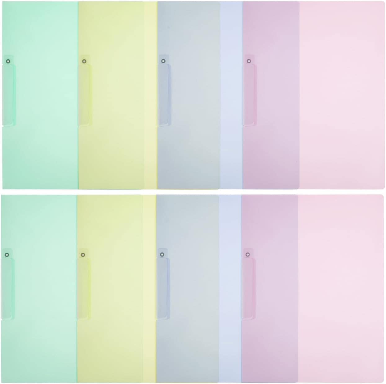 A4ファイルフォルダー 8枚セット スイングクリップ付き クリア防水 Pp素材