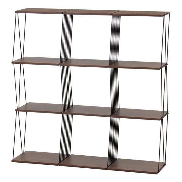 EZBO ワイヤーディスプレイラック ミディアムブラウン 51414