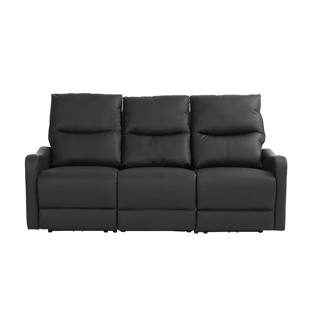 リクライニングチェア リクライニングソファ 3人掛け 電動 リクライニング オットマン一体型 パーソナルチェアー 電動ソファ 耐圧分散 リクライニングチェア 一人暮らし 三人掛けブラック WF32