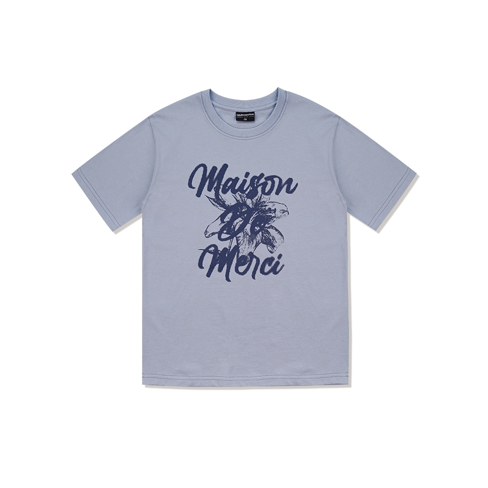 FABULOUS ARCHIVE ユニセックスルリースフィールドブラーシングルジャージーショートスリーブ T シャツライトブルー (FCD2TS602M) 5,225円