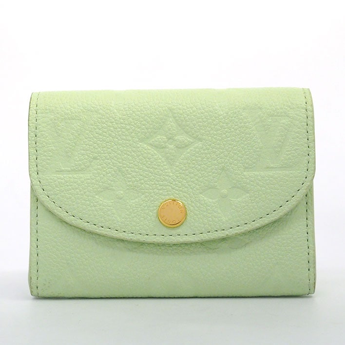 【美品】ルイ ヴィトン ポルトモネ ロザリ モノグラムアンプラント レディース 【二つ折り財布（小銭入れあり）】