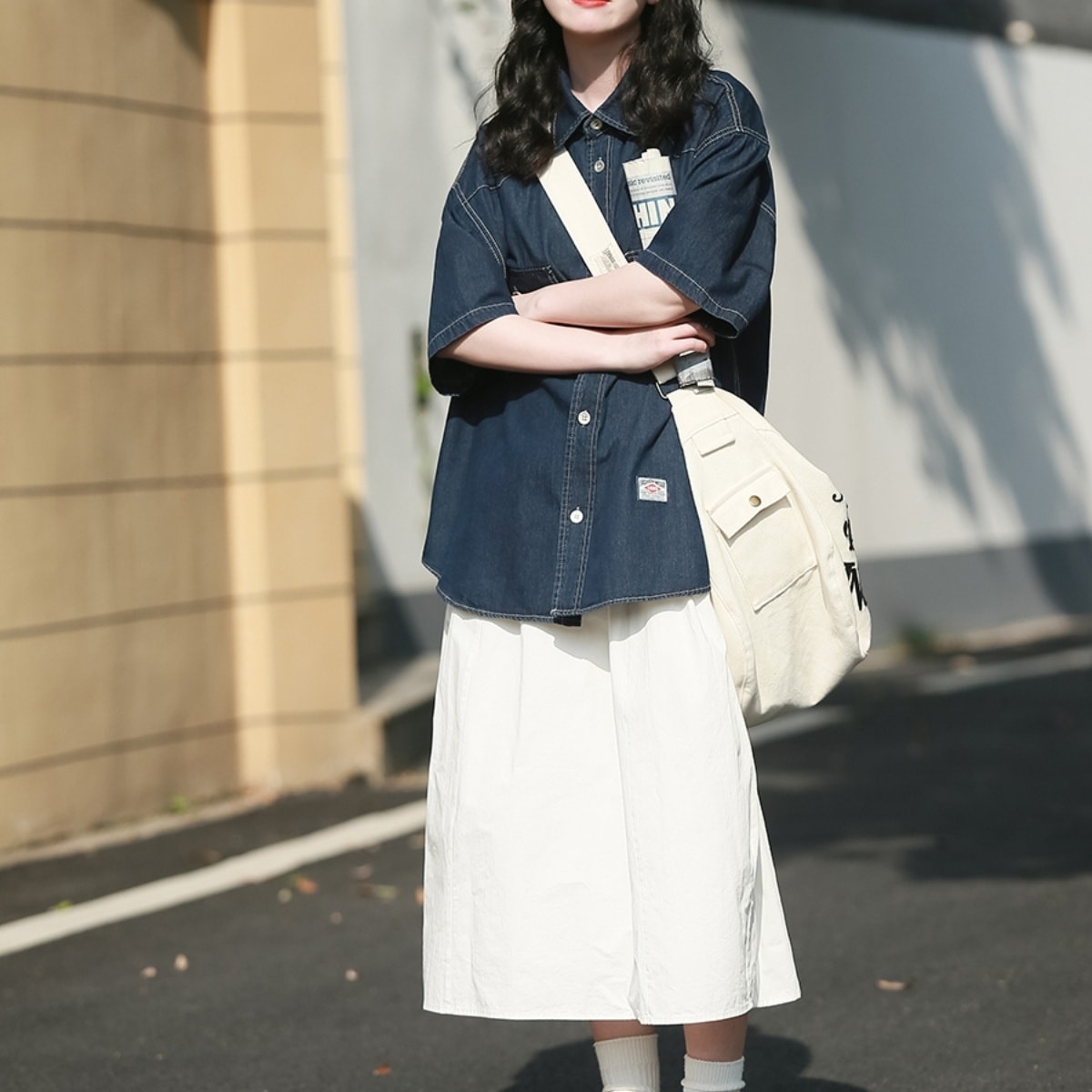 ボトムス スカート ミモレ丈スカート セミフレア ウエストゴム コットン ミモレ丈 かわいい 大人可愛い きれいめ シンプル 上品 おしゃれ かっこいい カジュアル こなれ感 個性的 主役級 存在感