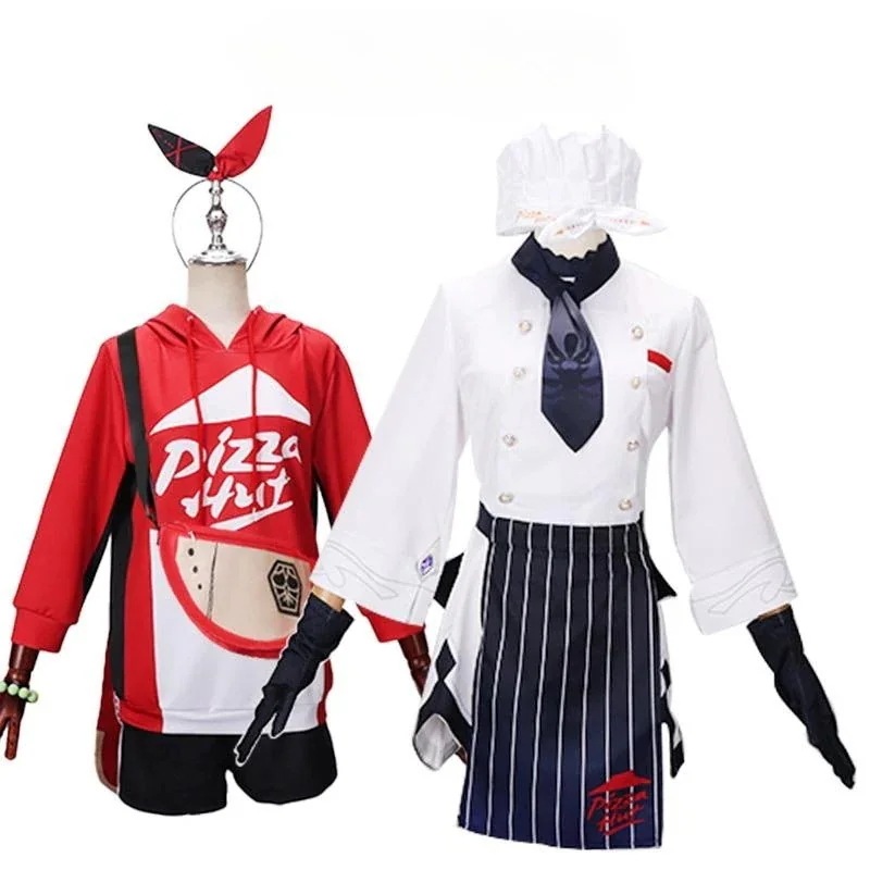 原神ピザハット連動cos優菈cos服安柏コスプレ服セットアニメゲームc服 コスチューム