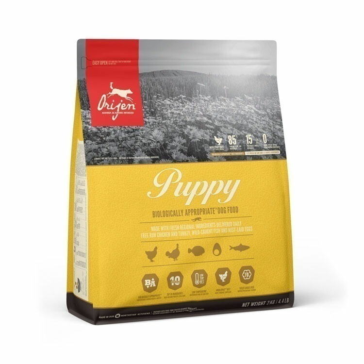 【人気商品】オリジン パピー 2kg ドッグフード 犬 ペットフード 子犬 ドライ たんぱく質 小型犬 中型犬 仔犬 orijen 【D】