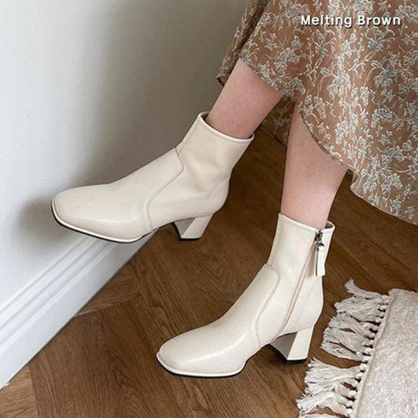 レディースショートブーツ　牛革アンクルブーツ MT81