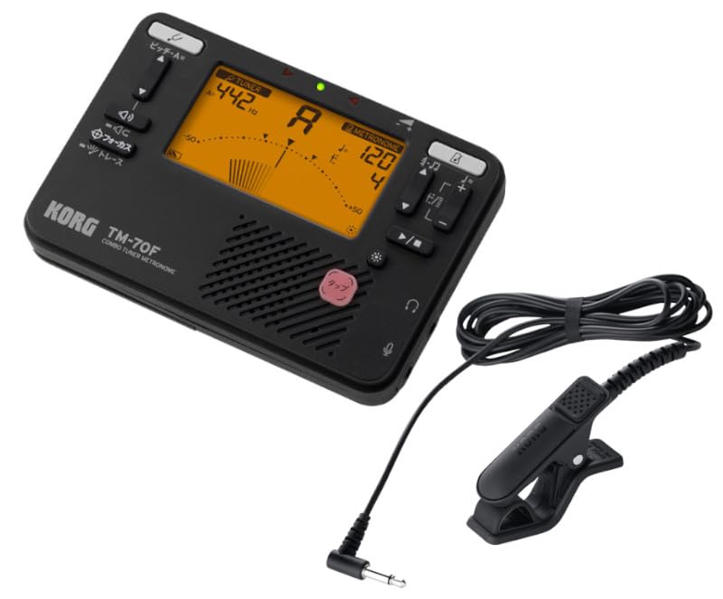 コルグ チューナー メトロノーム TM-70F BK + チューナー用マイク CM-400 BK セット ブラック
