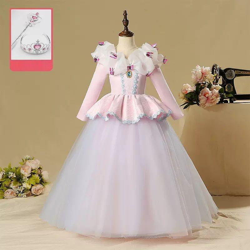 「新作入荷*2点購入で1OO円オフ」ハロウィン キッズ ワンピース こども 衣装 子供 女子 ドレス コスプレ 衣装 長袖ドレス コスチューム 仮装 お姫様 プリンセス 子供 ドレス コスプレ 子ど