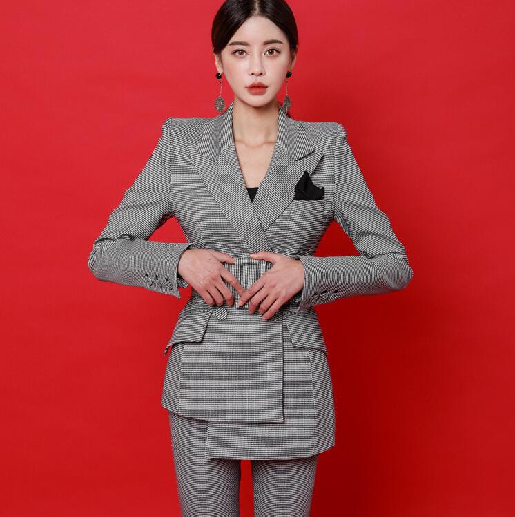 スーツ レディース ママスーツ チェック柄　ストレッチ 卒業式 卒園式 セットアップ 洗える パンツスーツ ビジネス 春夏秋冬 フォーマル 大きいサイズ 通勤 OL 入学式 入園式 セレモニー