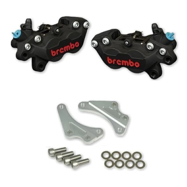 WORKS QUALITY brembo40ミリキャリパーサポート・キャリパーセット 左右/ブラック WQ26-13005SV