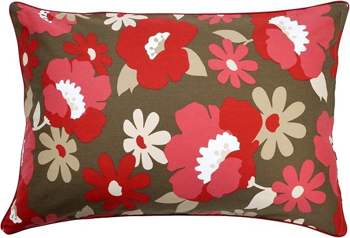 日本製 そばがら 枕 そば殻 まくら 高さ調節可能 コットン枕カバー付き(花柄, 大)