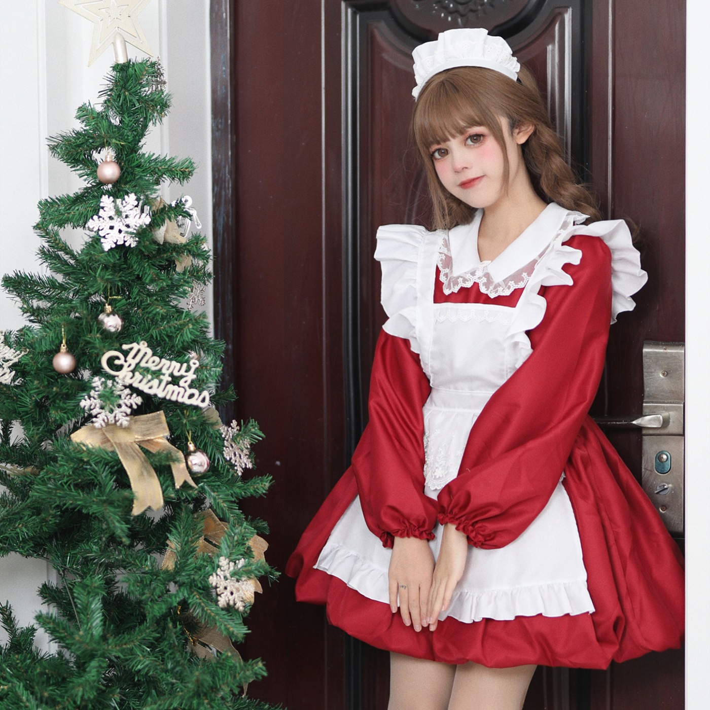 オリジナル ロリータ クリスマスメイド衣装 可愛いメイドコスプレ衣装 4,647円