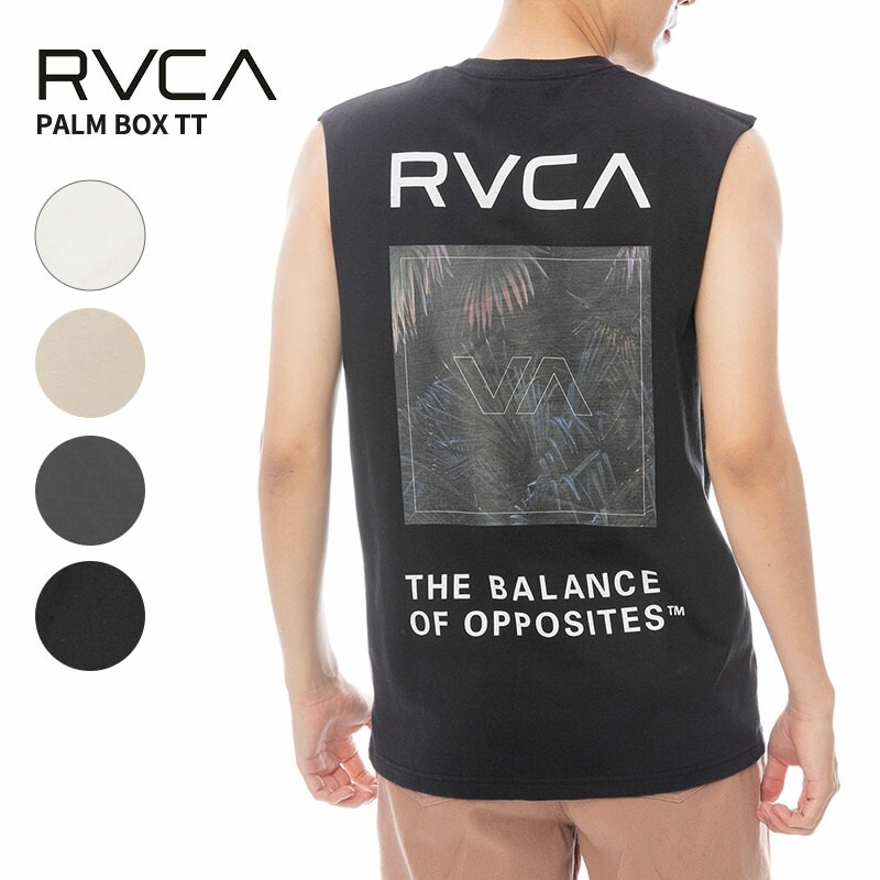 ルーカ メンズ タンクトップ ノースリーブ RVCA PALM BOX TT カットオフ カットソー トップス BF041356