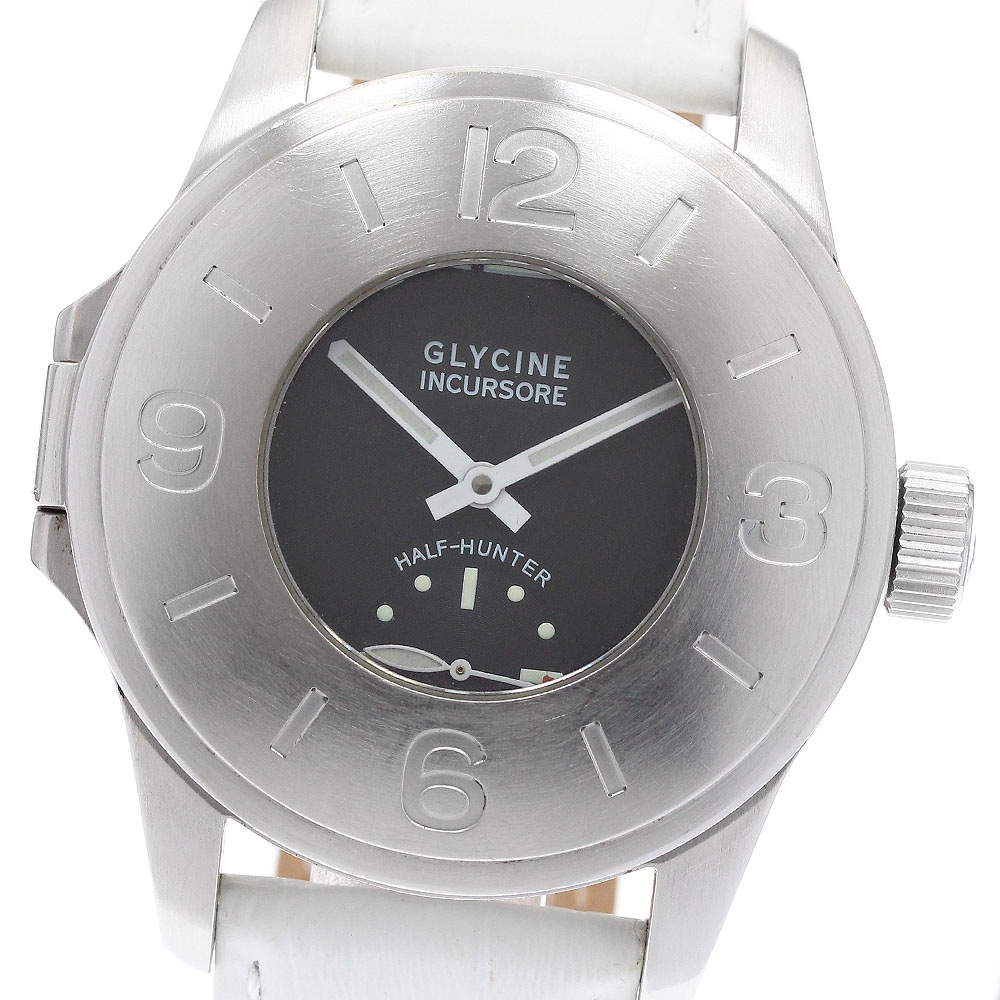 グリシン GLYCINE 3843.19 インクルソーレ ハーフハンター スモールセコンド 手巻き メンズ _914311【中古】