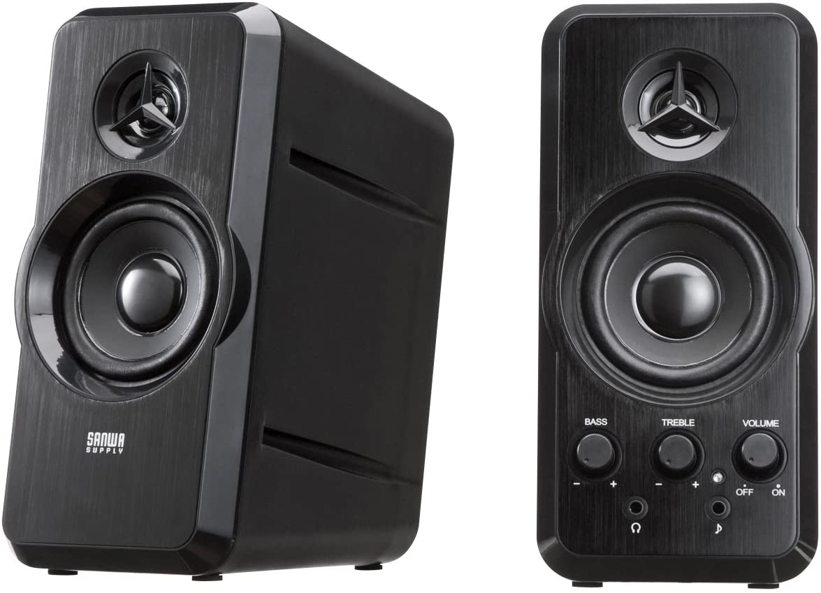 【本日限定価格】 サンワサプライ MM-SPL6BK 3.5mmステレオミニプラグ接続 実用最大出力
