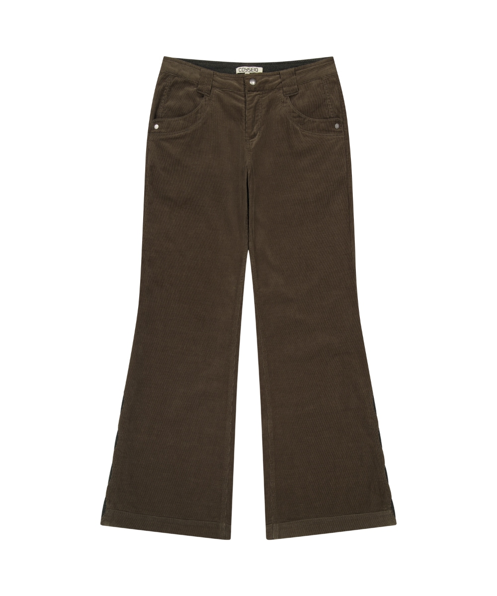 【COYSEIO】 25FW LEAF CUT CORDUROY PANTS : BROWN