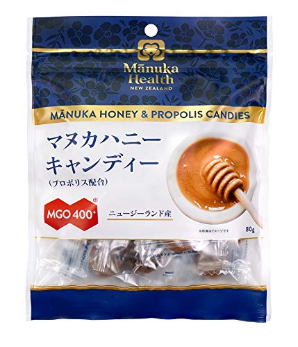 マヌカヘルス マヌカハニー キャンディー ( プロポリス 配合 ) 80g 12袋 [ 正規品 ニュージーランド産 MGO400+ 個包装 チャック付き ]