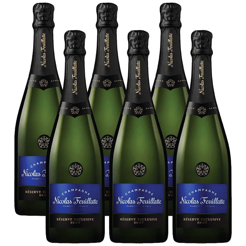 ニコラ フィアット ブルーラベル ブリュット レゼルヴ 750ml 6本セット スパークリングワイン 辛口 Nicolas Feuillatte, Reserve Brut シャンパン