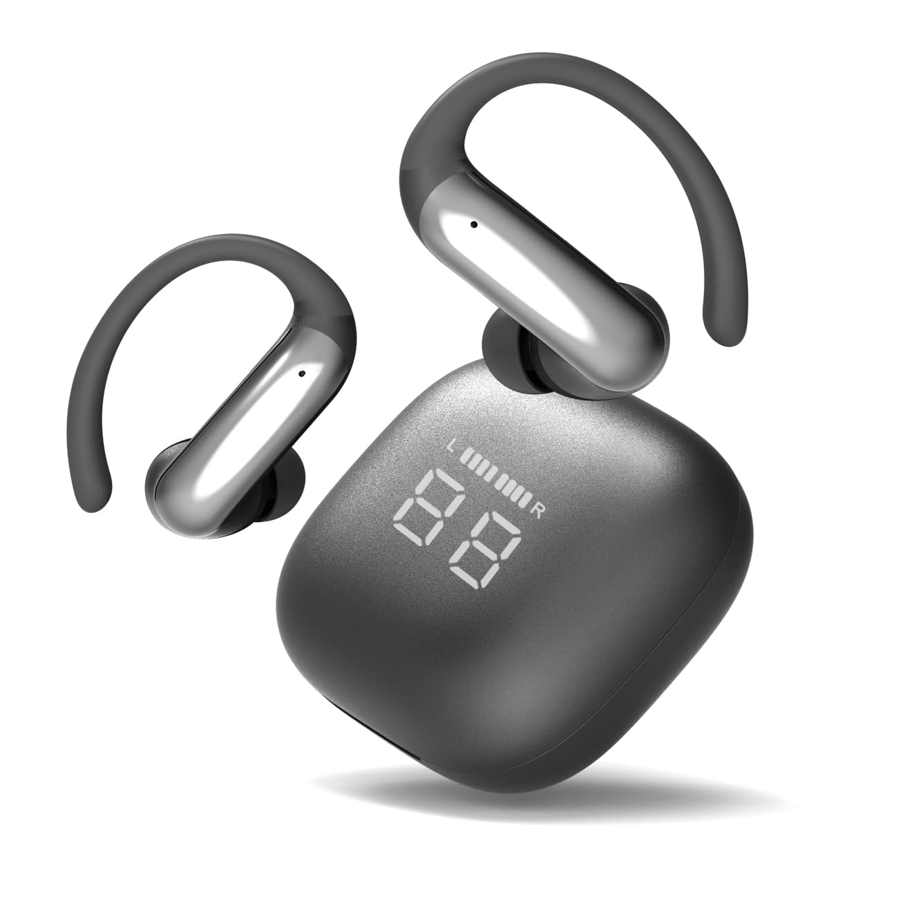 【Keiby Citom】イヤホン bluetooth ワイヤレスイヤホン 耳掛け式 無線 earphone イヤフォン 物理ボタン 誤操作防止 重低音 AAC対応 LEDディスプレイ 安定装着 落ち