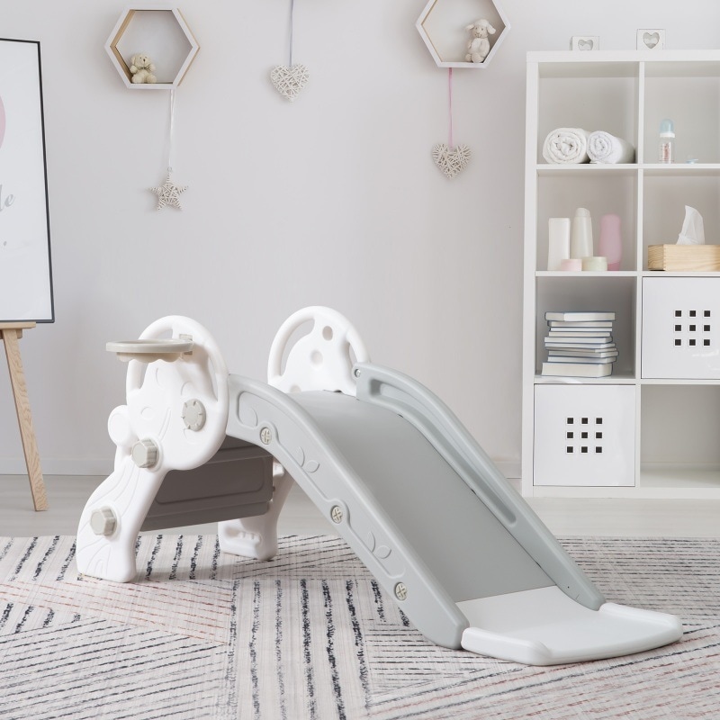 滑り台 すべり台 幼児用滑り台とバスケットゴール 遊具 室内遊具 室外 屋内 家庭用 プレゼント 誕生日 おもちゃ 1~3歳 EN71取得済み da