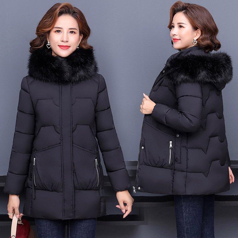 レディースファッションダウン風コートロングおすすめ暖かい安いきれいめ暖かさファー付きアウター防風防寒