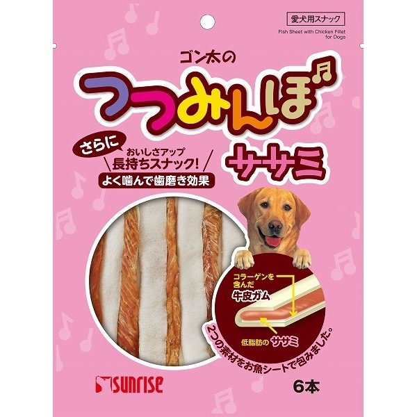 （まとめ買い）ゴン太のつつみんぼ ササミ 6本 犬用おやつ [x16]
