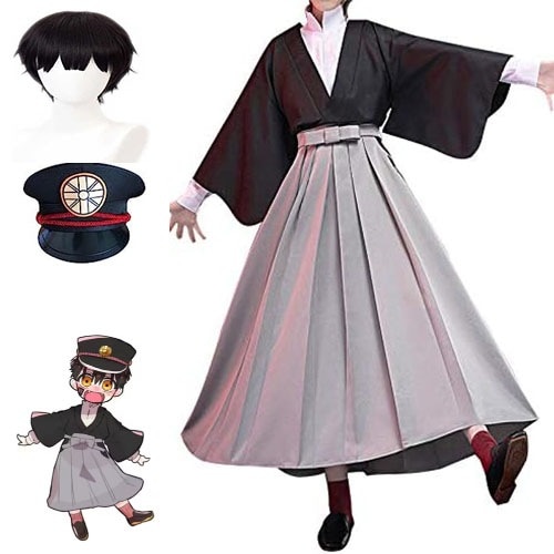 大人気地縛少年花子くん 柚木司 つかさ 浴衣 和服 ウィッグ付き ハロウィン クリスマス 学園祭 文化祭 演出服 コスチューム