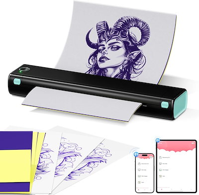 M08F tattoo printerタトゥー用紙10枚付属モバイルプリンター Amazon.co.jp: Itari M08F tattoo printer タトゥー用紙10枚付属