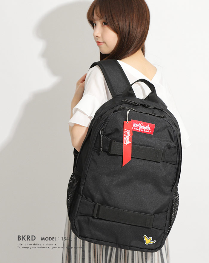 リュックサック マークゴンザレス 2ルーム デイパック メンズ レディース ユニセックス かっこいい おしゃれ ワンポイント 黒 ブラック 黒リュック 軽量 軽い 通勤 通学 高校 大学 中学 塾