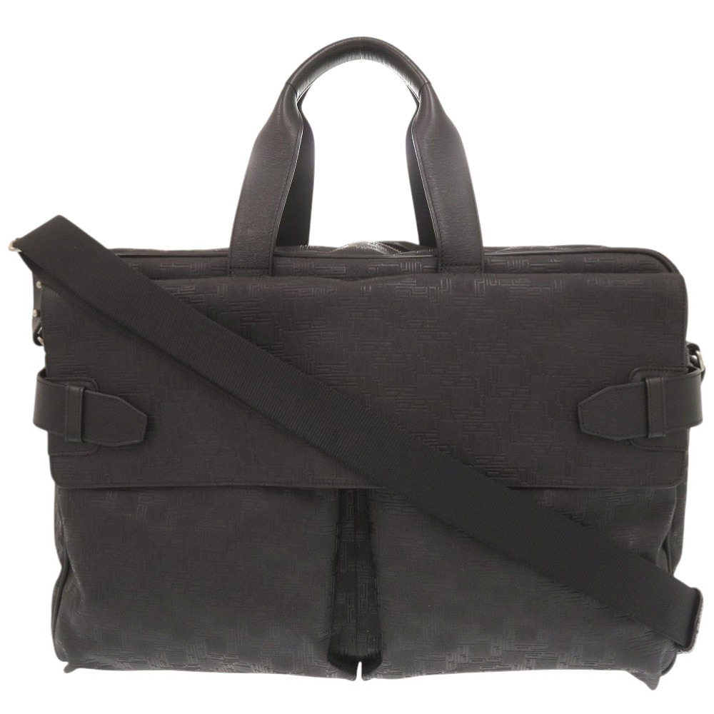 美品 2WAY ディーエイト ビジネスバッグ PVC/レザー ブラック 1094【中古】 メンズ