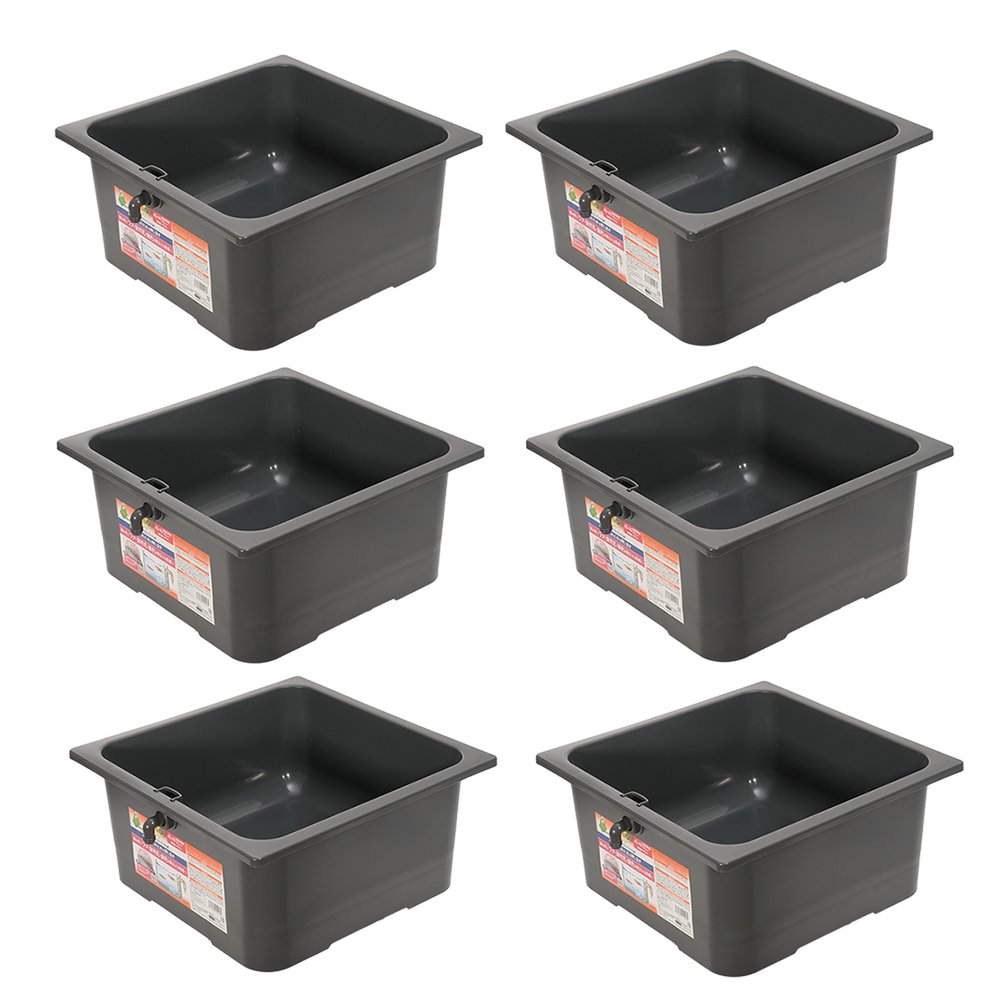 テトラ　じょうろでキレイメダカ鉢　４０X４０　色光育成グレーX６　めだか　水槽　鉢　屋外　水足しだけで水換え簡単　金魚鉢　ＣＲＣ10―11―06―00―00