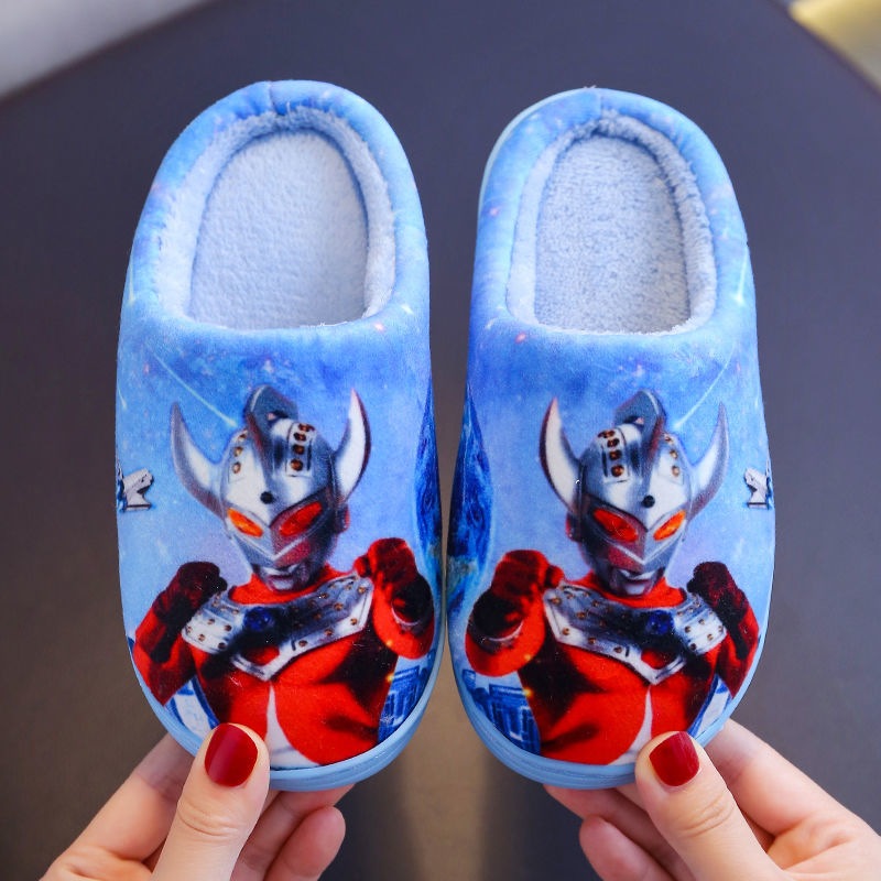 の子供用綿スリッパ冬用バッグと新しい滑り止め保温プラスベルベット室内の子供用綿靴