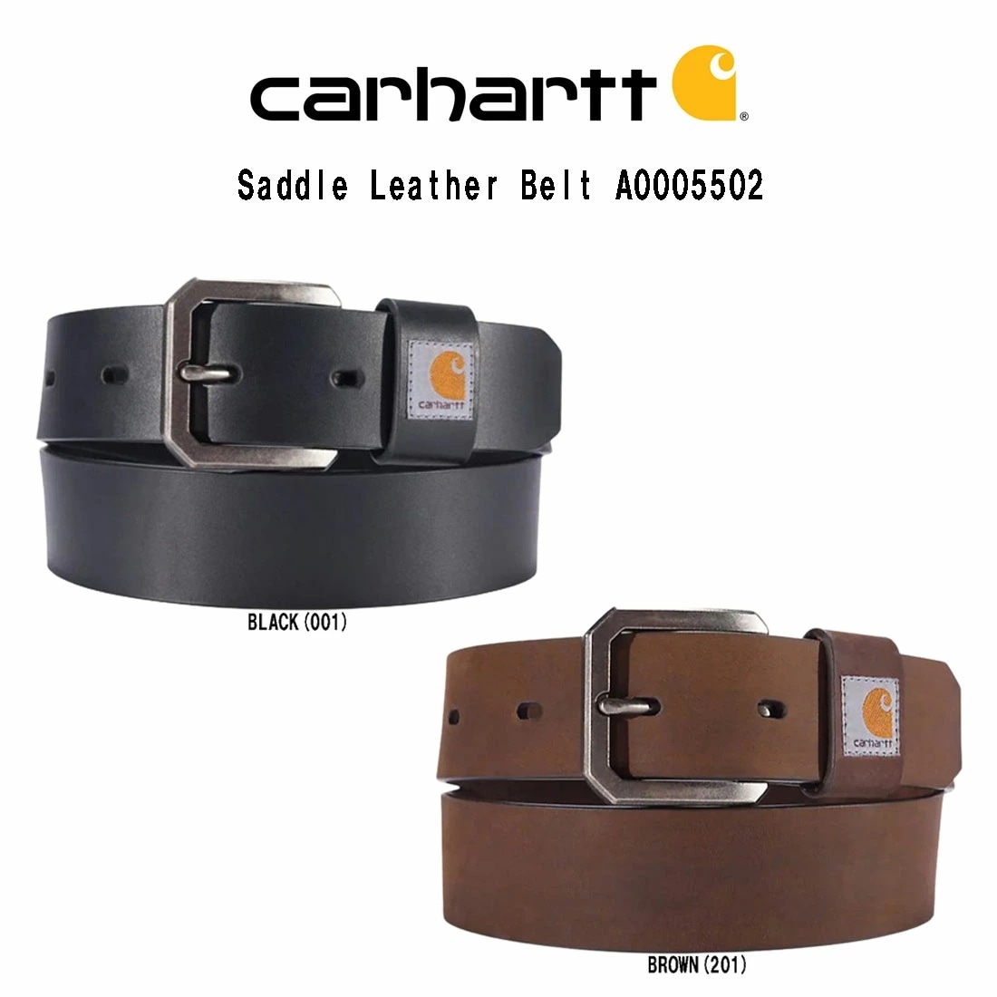 Carhartt ベルト レザー 本革 牛革 ギフト カジュアル 男性用 メンズ Saddle Leather Belt A0005502