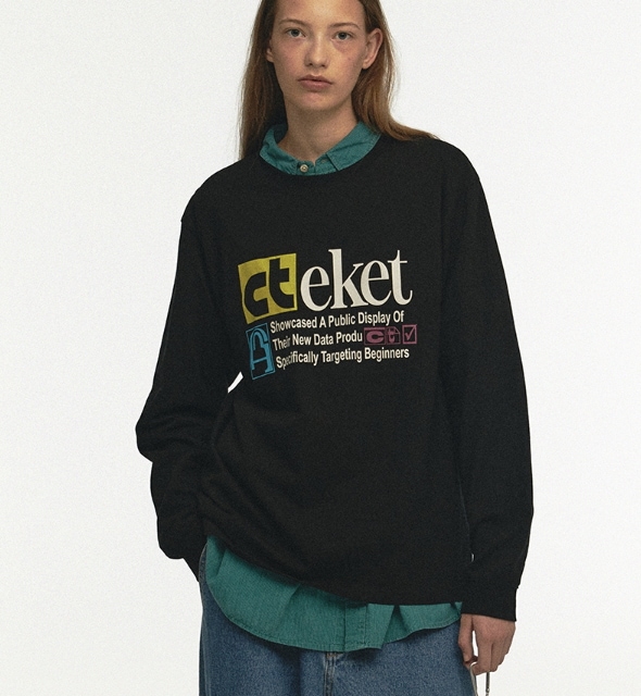 テケット Plan L/S Tee Black